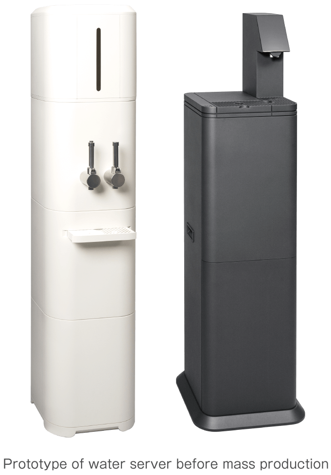 Prototype of water server before mass production